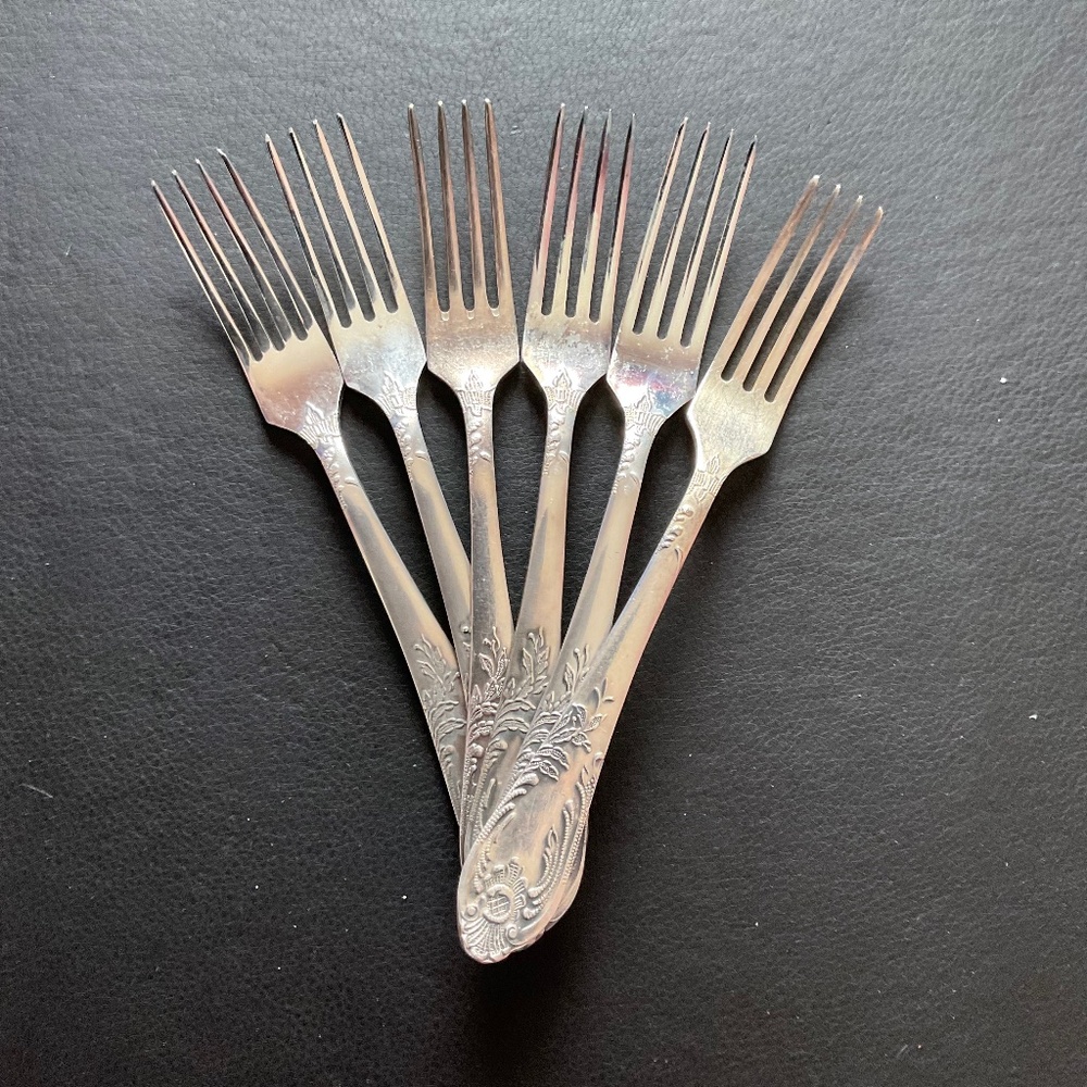 Set of 6 Melchior Forks Made in Former Soviet Union